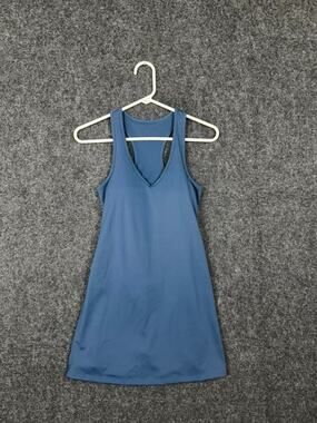 Recess women blue racerback active dress built in shorts size small
